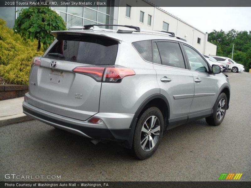 Silver Sky Metallic / Black 2018 Toyota RAV4 XLE AWD
