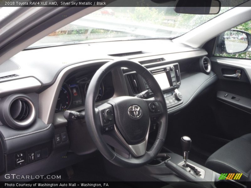 Silver Sky Metallic / Black 2018 Toyota RAV4 XLE AWD