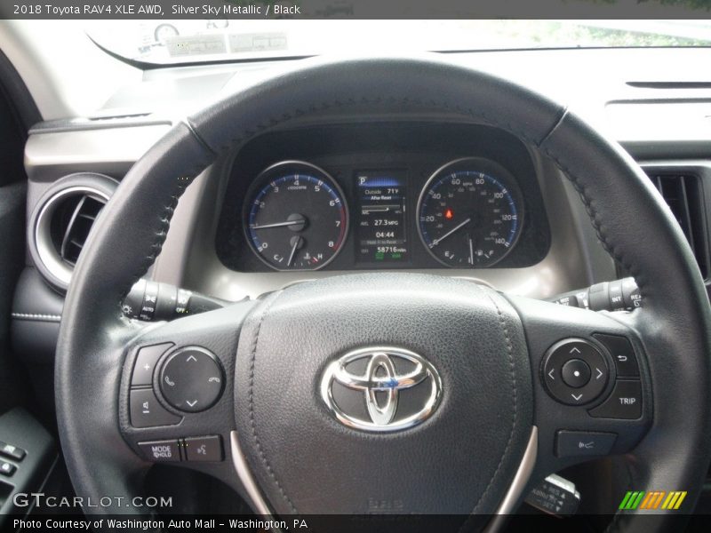 Silver Sky Metallic / Black 2018 Toyota RAV4 XLE AWD