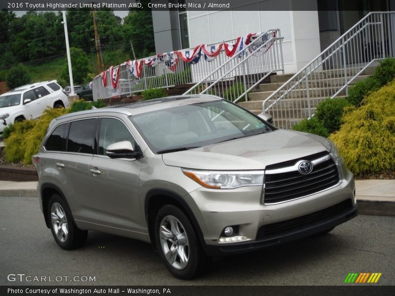 Creme Brulee Mica / Almond 2016 Toyota Highlander Limited Platinum AWD