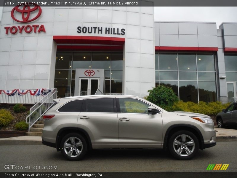 Creme Brulee Mica / Almond 2016 Toyota Highlander Limited Platinum AWD