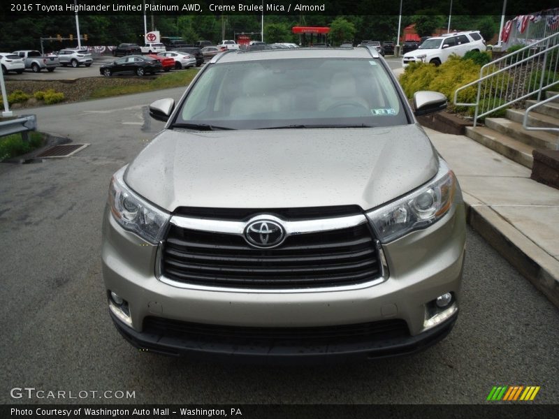 Creme Brulee Mica / Almond 2016 Toyota Highlander Limited Platinum AWD