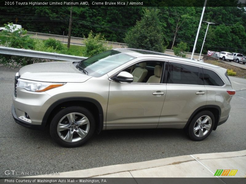 Creme Brulee Mica / Almond 2016 Toyota Highlander Limited Platinum AWD