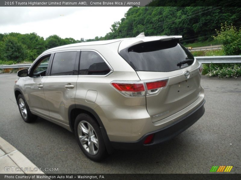 Creme Brulee Mica / Almond 2016 Toyota Highlander Limited Platinum AWD