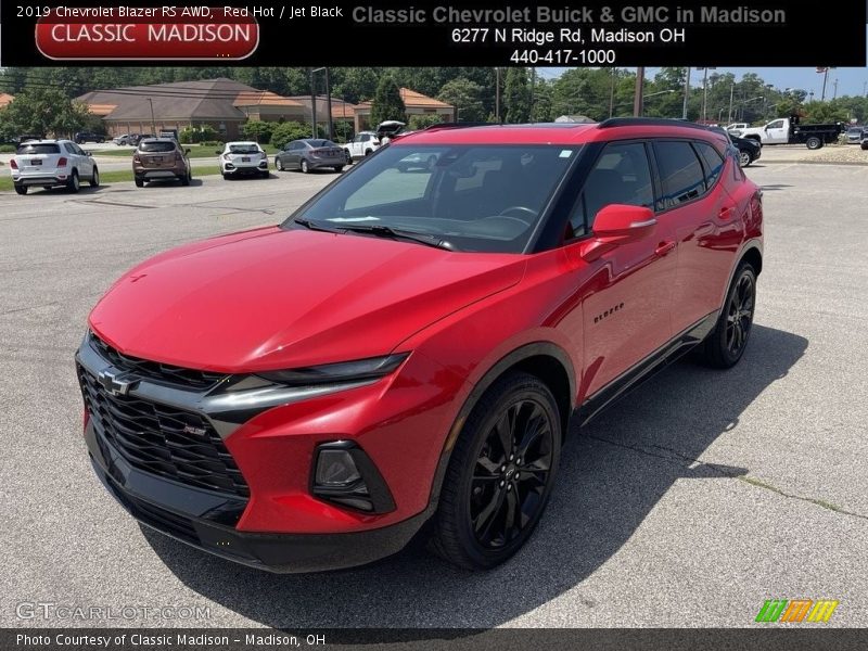 Red Hot / Jet Black 2019 Chevrolet Blazer RS AWD