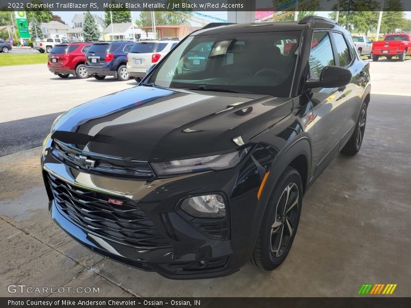 Mosaic Black Metallic / Jet Black w/Red Accents 2022 Chevrolet TrailBlazer RS