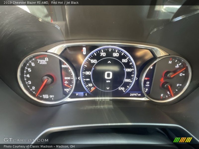 Red Hot / Jet Black 2019 Chevrolet Blazer RS AWD