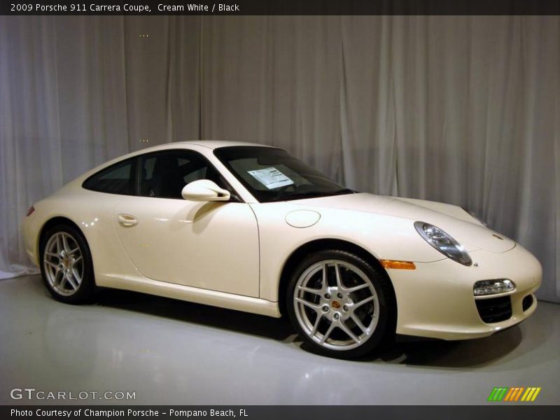 Cream White / Black 2009 Porsche 911 Carrera Coupe