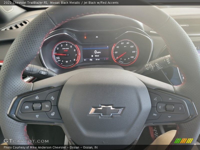 Mosaic Black Metallic / Jet Black w/Red Accents 2022 Chevrolet TrailBlazer RS