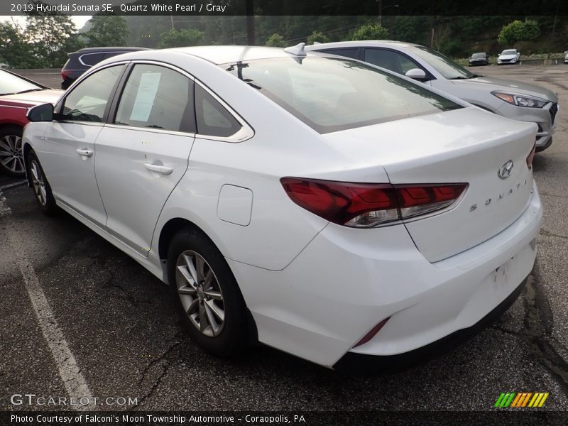 Quartz White Pearl / Gray 2019 Hyundai Sonata SE
