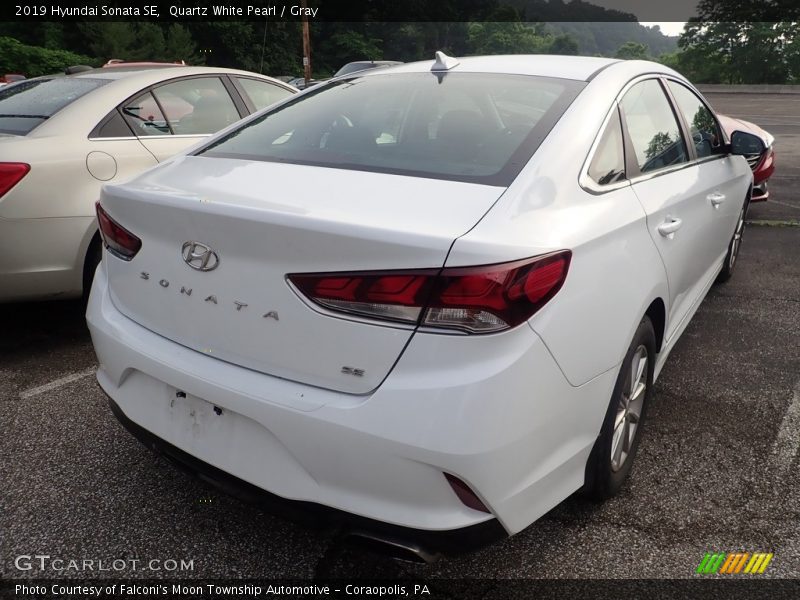 Quartz White Pearl / Gray 2019 Hyundai Sonata SE