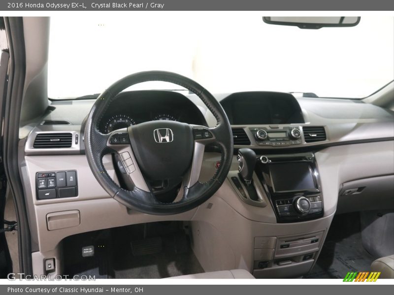 Crystal Black Pearl / Gray 2016 Honda Odyssey EX-L