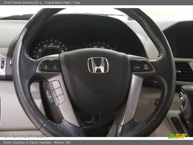 Crystal Black Pearl / Gray 2016 Honda Odyssey EX-L
