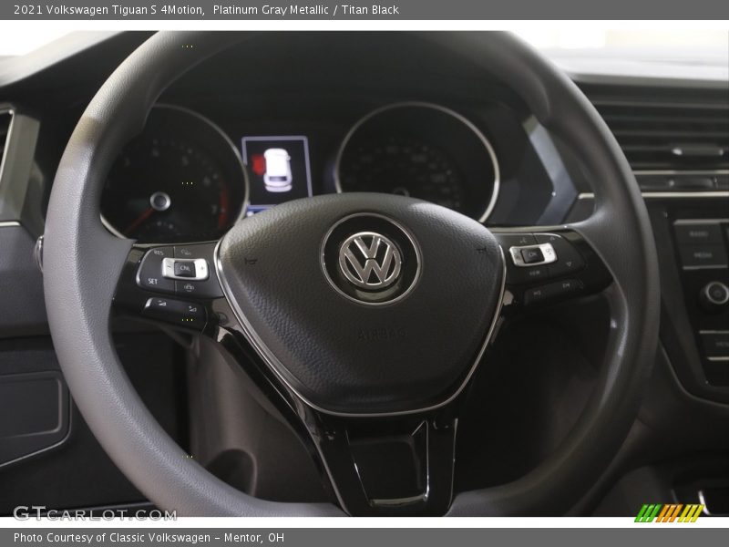 Platinum Gray Metallic / Titan Black 2021 Volkswagen Tiguan S 4Motion
