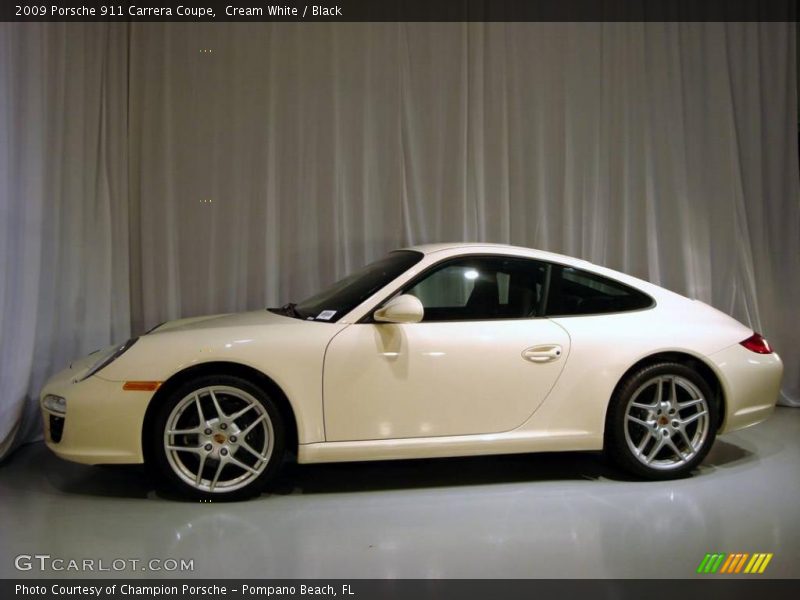 Cream White / Black 2009 Porsche 911 Carrera Coupe