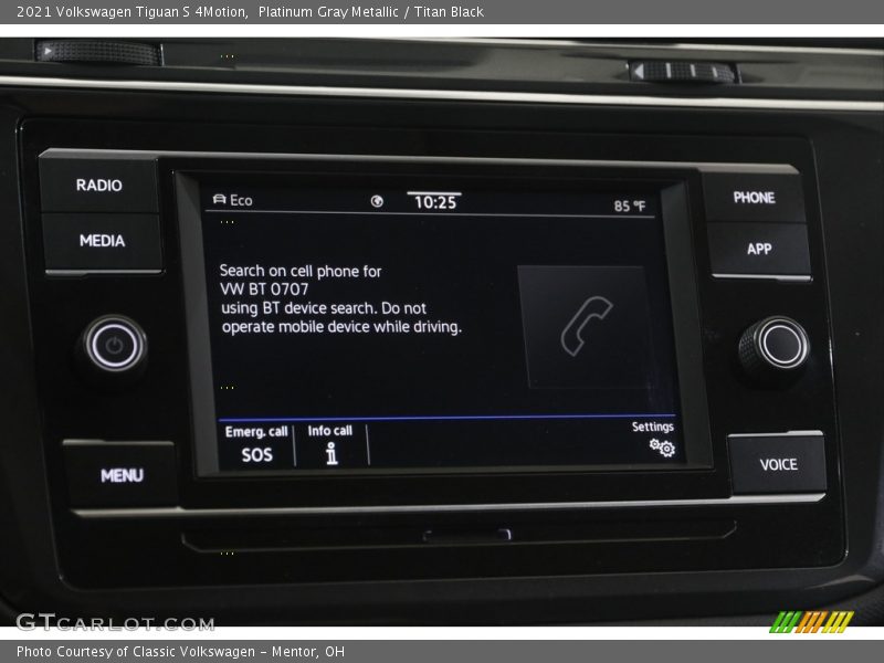 Platinum Gray Metallic / Titan Black 2021 Volkswagen Tiguan S 4Motion
