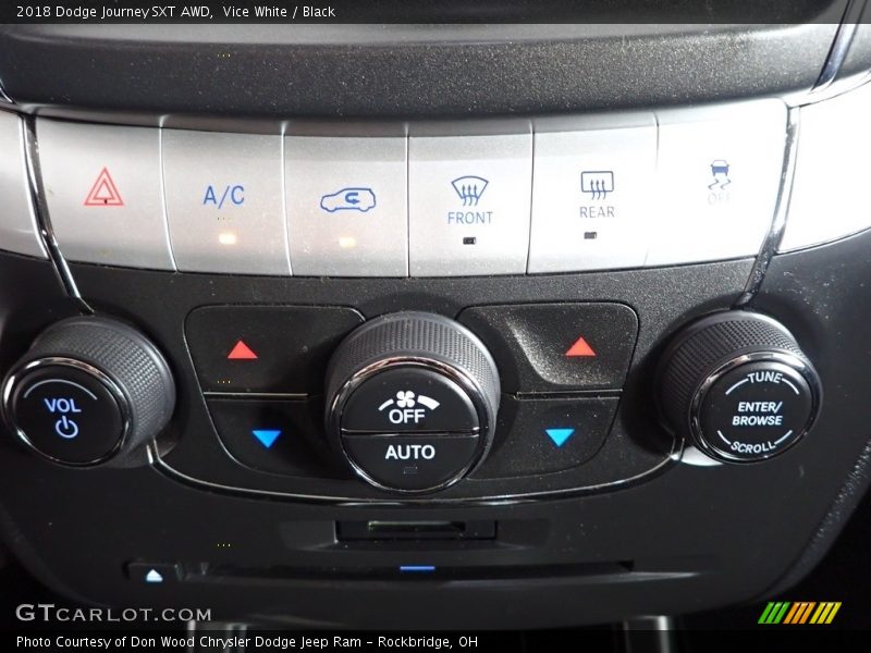 Controls of 2018 Journey SXT AWD