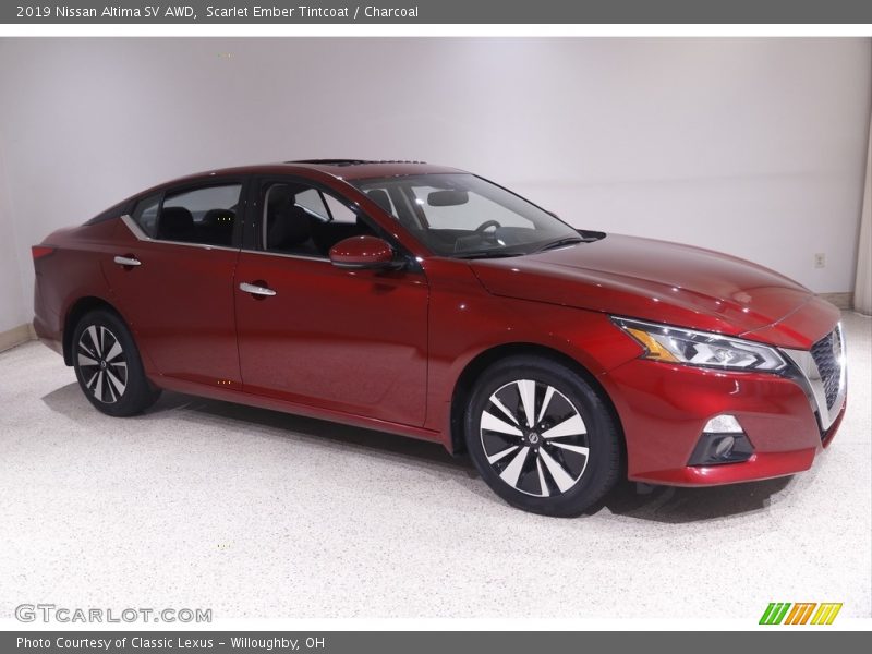 Scarlet Ember Tintcoat / Charcoal 2019 Nissan Altima SV AWD