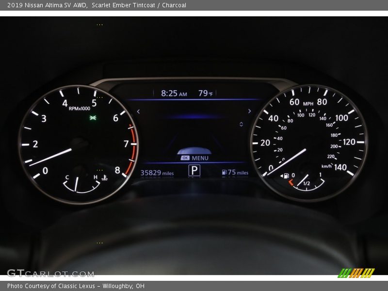 Scarlet Ember Tintcoat / Charcoal 2019 Nissan Altima SV AWD