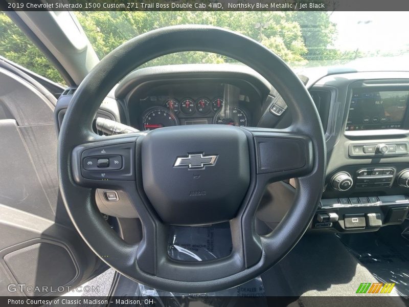 Northsky Blue Metallic / Jet Black 2019 Chevrolet Silverado 1500 Custom Z71 Trail Boss Double Cab 4WD
