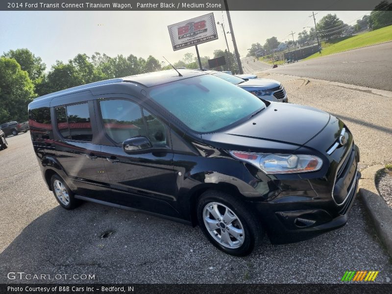 Panther Black / Medium Stone 2014 Ford Transit Connect Titanium Wagon