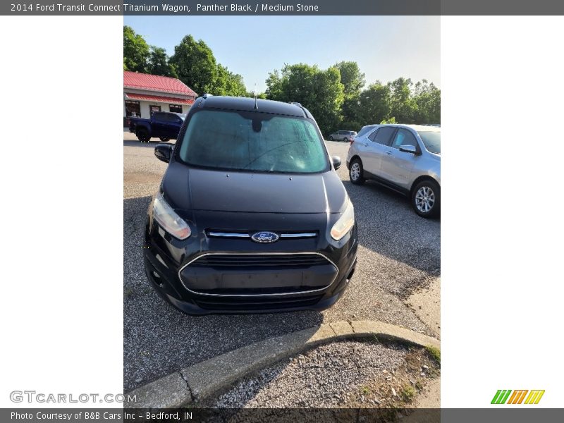Panther Black / Medium Stone 2014 Ford Transit Connect Titanium Wagon