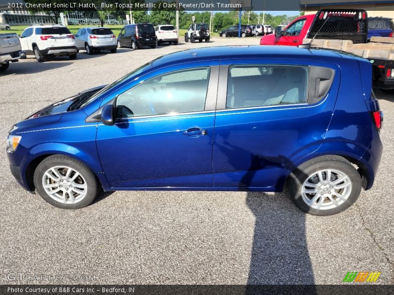 Blue Topaz Metallic / Dark Pewter/Dark Titanium 2012 Chevrolet Sonic LT Hatch