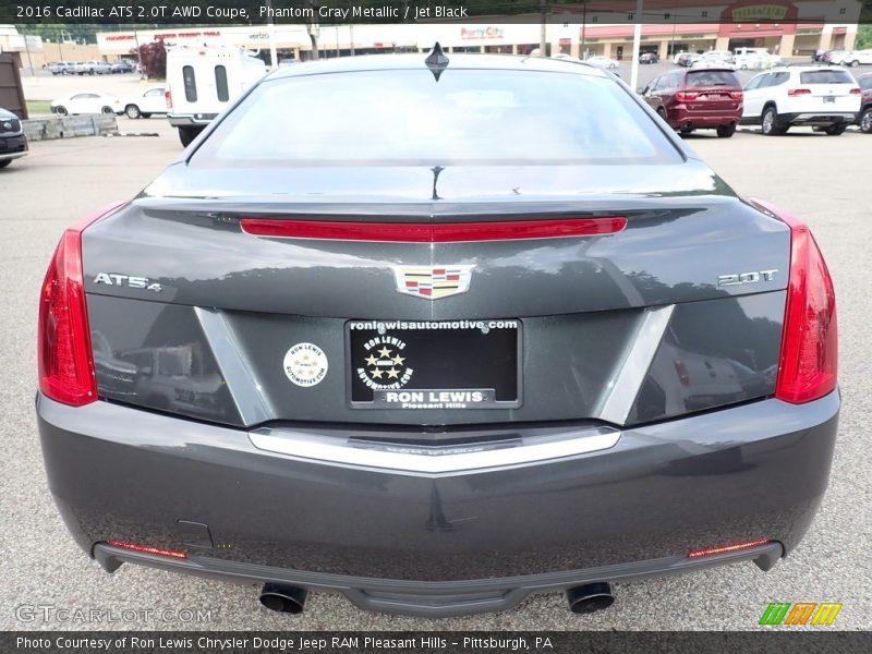 Phantom Gray Metallic / Jet Black 2016 Cadillac ATS 2.0T AWD Coupe