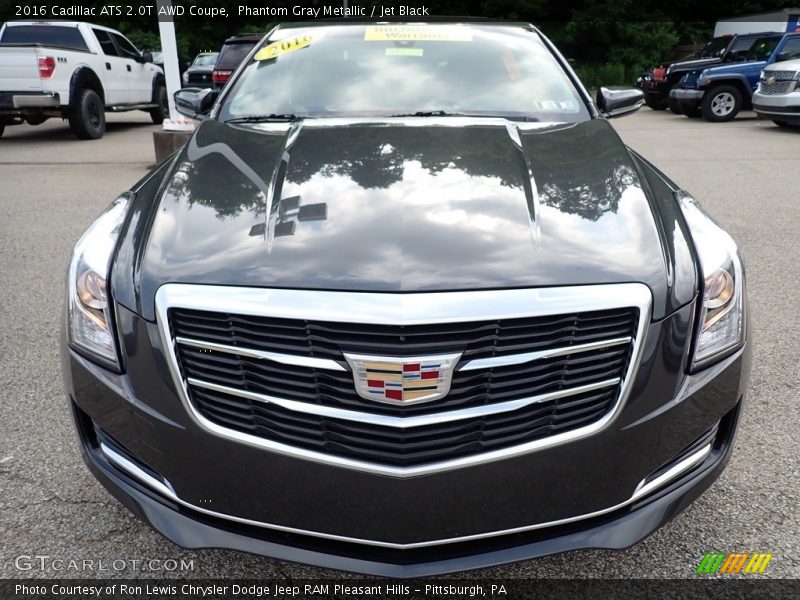 Phantom Gray Metallic / Jet Black 2016 Cadillac ATS 2.0T AWD Coupe