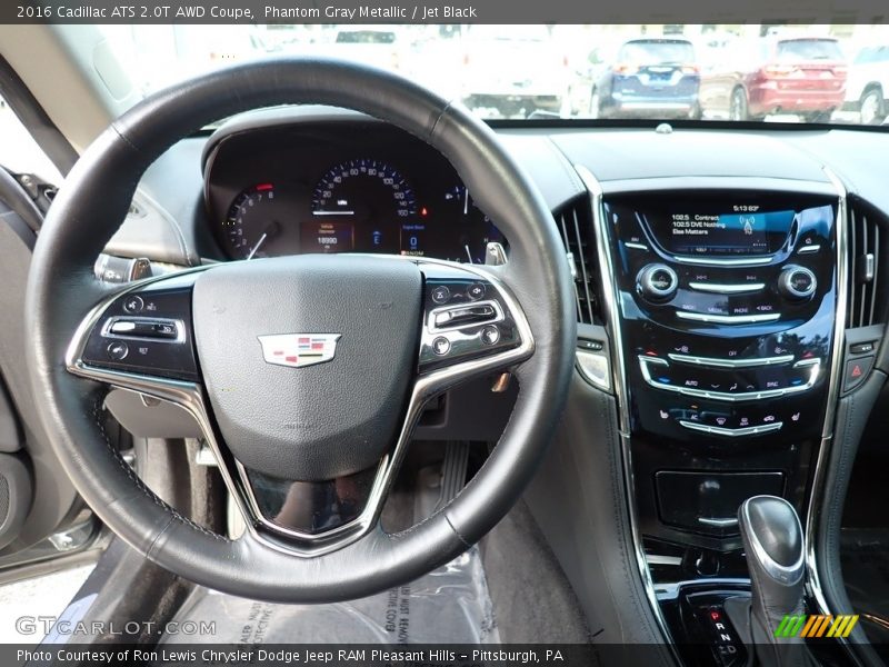Phantom Gray Metallic / Jet Black 2016 Cadillac ATS 2.0T AWD Coupe