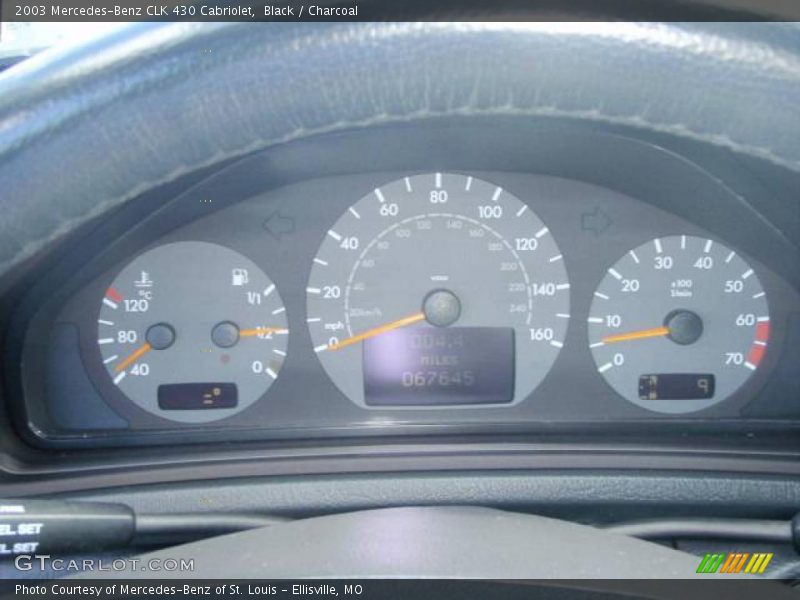 Black / Charcoal 2003 Mercedes-Benz CLK 430 Cabriolet