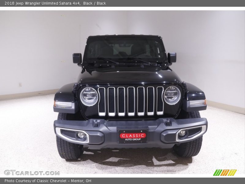 Black / Black 2018 Jeep Wrangler Unlimited Sahara 4x4