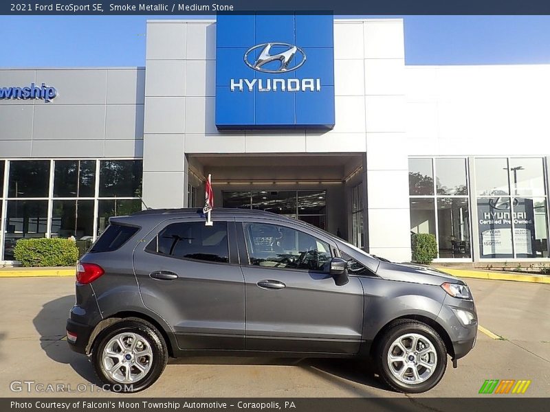 Smoke Metallic / Medium Stone 2021 Ford EcoSport SE