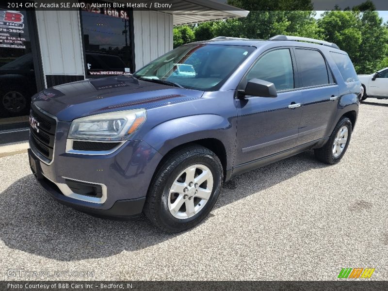 Atlantis Blue Metallic / Ebony 2014 GMC Acadia SLE AWD