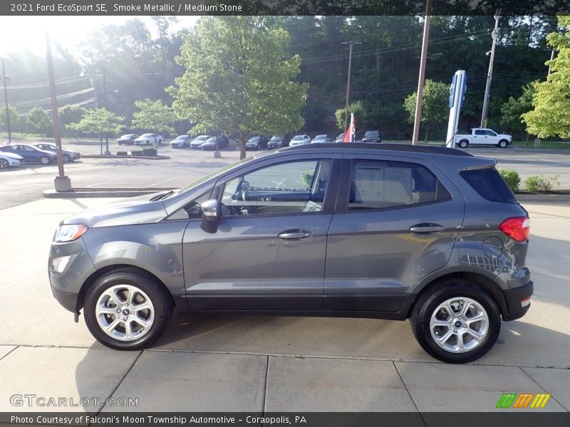 Smoke Metallic / Medium Stone 2021 Ford EcoSport SE