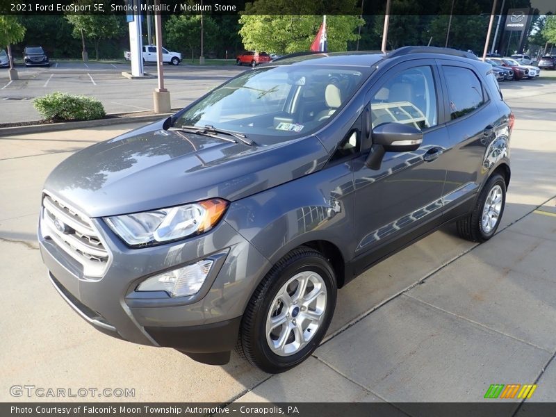 Smoke Metallic / Medium Stone 2021 Ford EcoSport SE