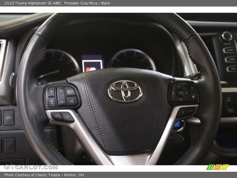 Predawn Gray Mica / Black 2019 Toyota Highlander SE AWD