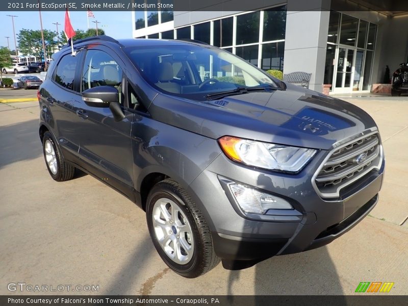Smoke Metallic / Medium Stone 2021 Ford EcoSport SE