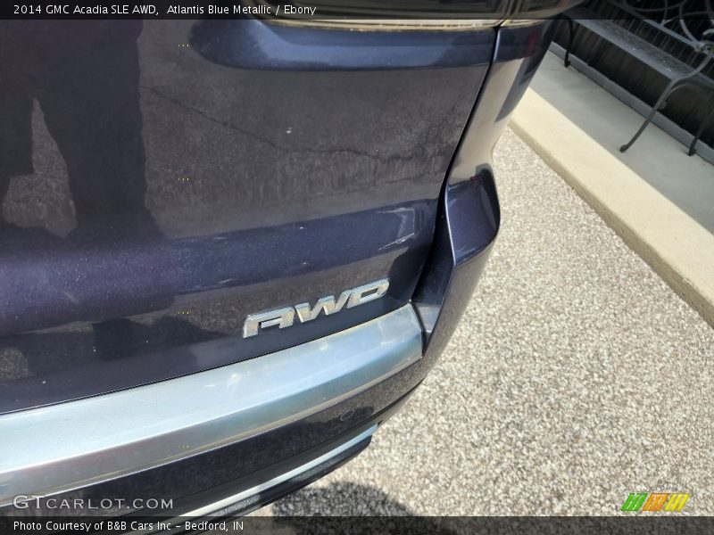 Atlantis Blue Metallic / Ebony 2014 GMC Acadia SLE AWD