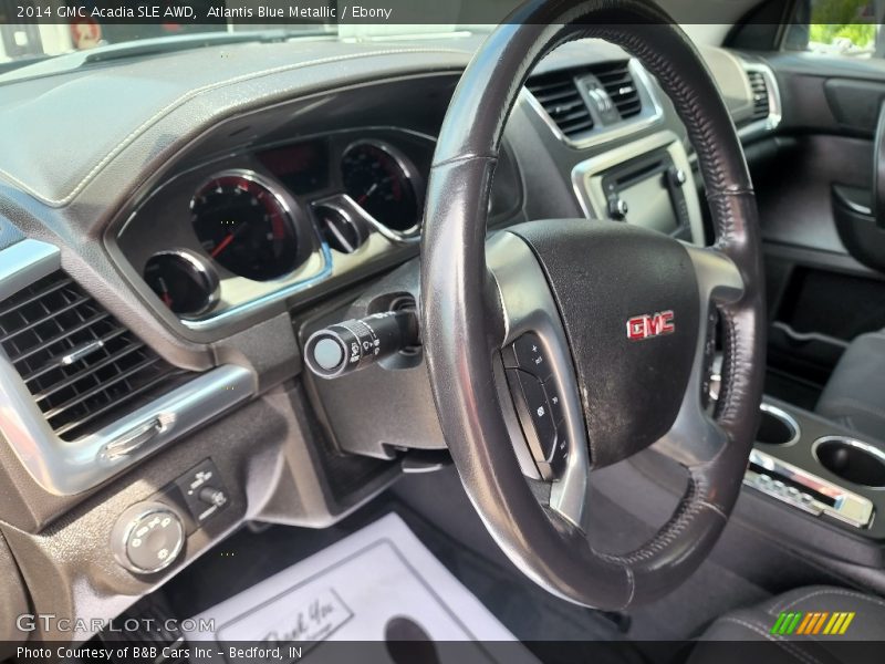 Atlantis Blue Metallic / Ebony 2014 GMC Acadia SLE AWD