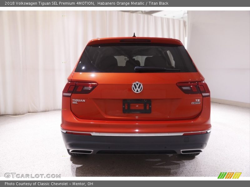 Habanero Orange Metallic / Titan Black 2018 Volkswagen Tiguan SEL Premium 4MOTION