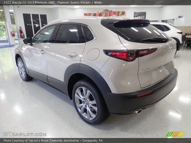 Platinum Quartz Metallic / White 2022 Mazda CX-30 S Premium AWD