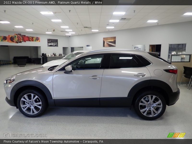 Platinum Quartz Metallic / White 2022 Mazda CX-30 S Premium AWD
