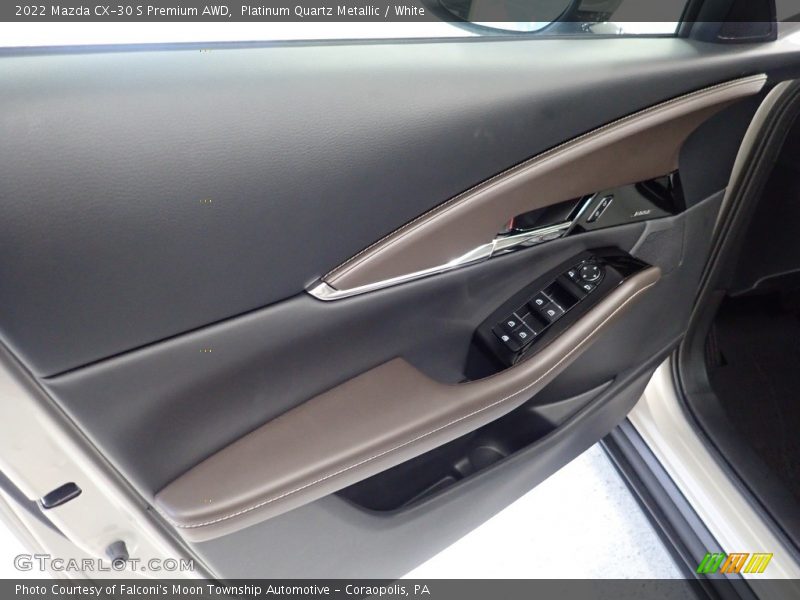 Platinum Quartz Metallic / White 2022 Mazda CX-30 S Premium AWD