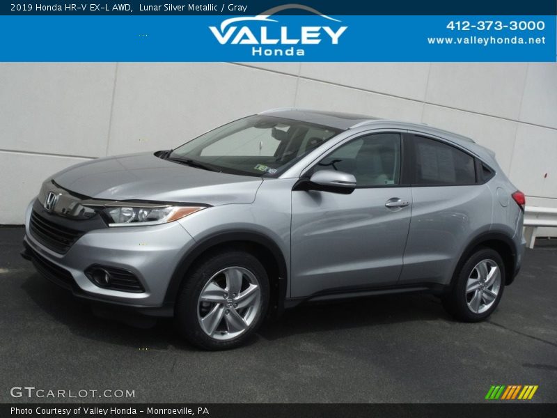 Lunar Silver Metallic / Gray 2019 Honda HR-V EX-L AWD