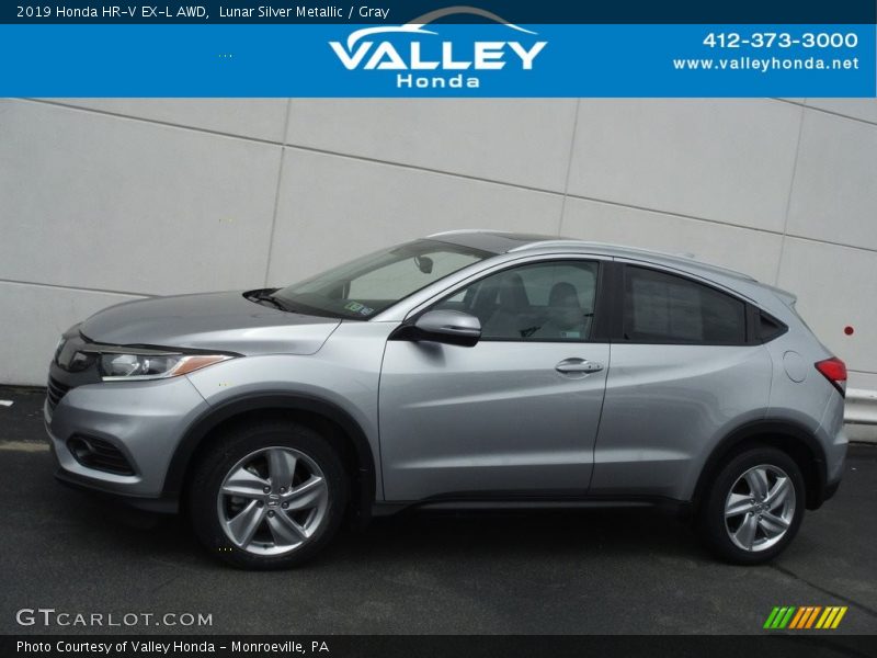Lunar Silver Metallic / Gray 2019 Honda HR-V EX-L AWD