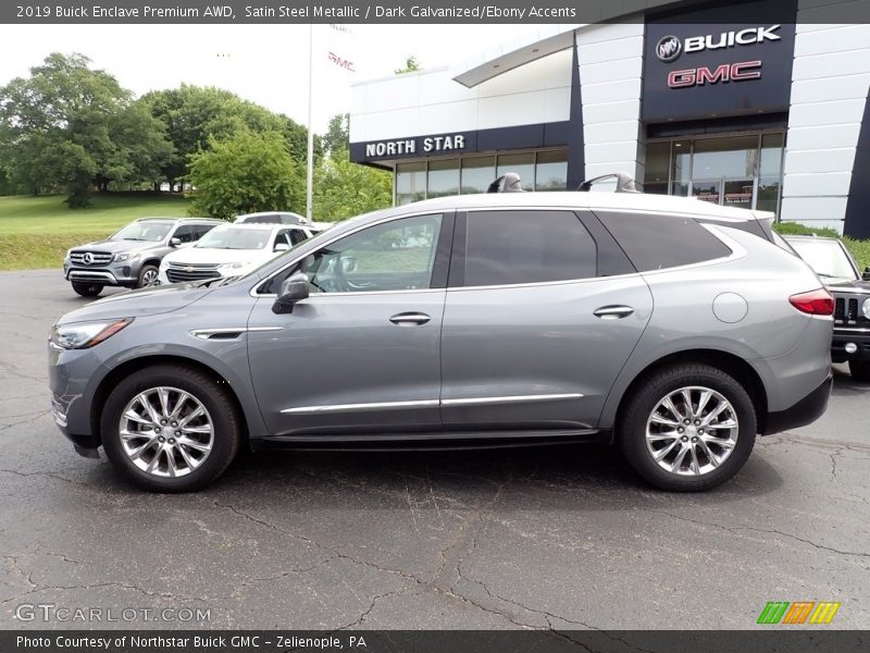 Satin Steel Metallic / Dark Galvanized/Ebony Accents 2019 Buick Enclave Premium AWD