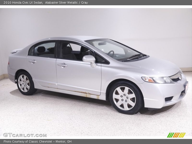 Alabaster Silver Metallic / Gray 2010 Honda Civic LX Sedan