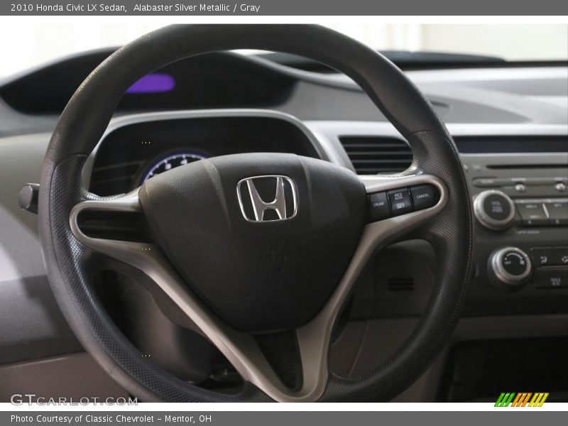 Alabaster Silver Metallic / Gray 2010 Honda Civic LX Sedan