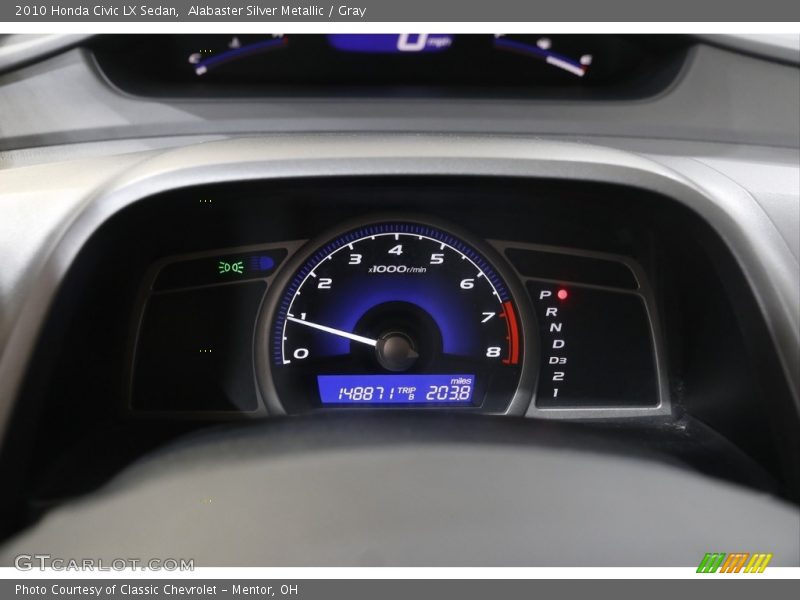 Alabaster Silver Metallic / Gray 2010 Honda Civic LX Sedan